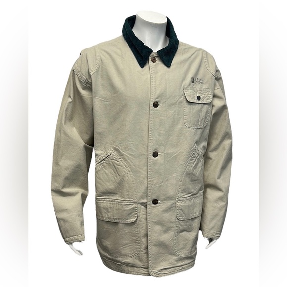 Vintage Black & Decker Embroidered Logo Tan Denim Utility Winter Chore Jacket LG - Picture 6 of 15